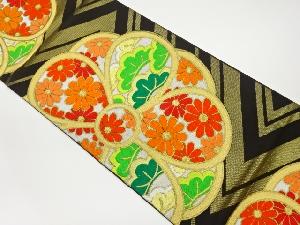 リサイクル　川島織物製　菊に松模様織出し袋帯